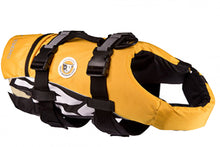 Lataa kuva Galleria-katseluun, Ezydog koiran uimaliivi, kelluntaliivi, pelastisliivi, markkinoiden paras DFD koiralle. Kuvassa keltainen uimaliivi.